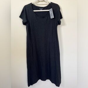 Eileen Fisher Ballet Knee Length Hemp Blend Dress Lightweight Size Small
